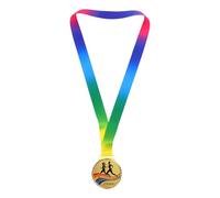 POPETPOP Médailles de Récompense en Alliage de Zinc Doré Ruban de Cou, Conçues pour Courses à Pied, Marathons et Événements Sportifs en Plein Air