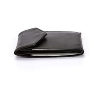 POPETPOP Men's Slim Wallet with Buckle Design Multi-Functional PU Leather Card Holder RFID Protection Small Clutch for Business and Daily Use