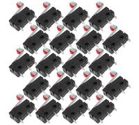 POPETPOP Micro Résistant aux Vibrations 5a 250v avec Levier à Rouleau Spdt Interrupteur Connecteur Rapide, Lot de 20 Pièces pour Appareils Domestiques et Unités de Contrôle de Jouets
