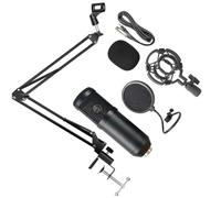 POPETPOP Microphone Condensateur USB Cardioïde pour Enregistrement et Streaming Micro PC Bruit Contrôle du Volume Compatible Podcast Jeux et Vidéo Couleur Aléatoire Couleur Aléatoire