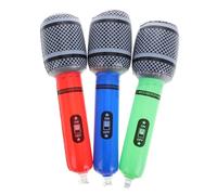 POPETPOP Microphone Gonflable Garçon Fille Instrument de Musique et Portable Accessoire de Fête Rock Années pour Chanter et Jouer Cadeau Ludique pour Garçons et