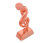 POPETPOP Microphone Résine Design Note de Musique Récompense Unique pour Concours de Chant Discours et Karaoké Décoration pour Garçon Fille et Événements