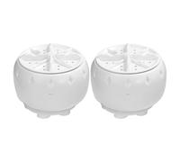 POPETPOP Mini avec Aspiration Blanc 2pcs Portable en Plastique Lave-linge Machine à Laver Automatique pour Vêtements, pour Appartement et Voyage