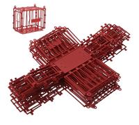 POPETPOP Mini-Cages en Plastique 8 CM 15 Pièces Accessoires pour Maquettes D’Enclos Animaux Décorations DIY pour Maison Miniature Jouets Miniatures Compatibles pour Scènes Pirates