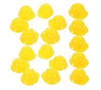 POPETPOP Mini Casque de Chantier Jaune en Plastique, Lot de 60 Pièces