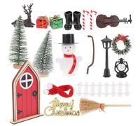 POPETPOP Mini Maison de Fée Décorative de Noël Modèle Miniature en Résine Accessoire de Maison Miniature Ornement pour Mini Meubles Décor pour Décoration Festive