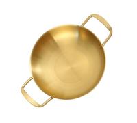 POPETPOP Mini Poêle Acier Inoxydable avec Larges Casserole Sèche pour Fruits de Mer Cuisson Maison Extérieur Résistante et Facile à Nettoyer