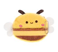 POPETPOP Mini Porte-Monnaie en Peluche Abeille Mignonne Porte-Clés Bourdon Doux Pochette Compacte pour Pièces Écouteurs et Rouge à Lèvres Accessoire Pratique pour Paquet à Dos et Clés