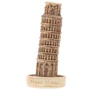 POPETPOP Mini Tour Penchée de Pise en Résine, Décor Architectural Unique et Stable pour Décoration Intérieure de Bureau ou Maison
