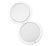POPETPOP Miroir de Maquillage Compact Grossissant X10 Miroir de Poche Rond Pliable Format Voyage pour Paquet à Main 1X/10X Portable Résine Blanche et Maquilleurs