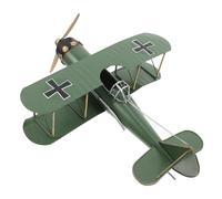 POPETPOP Modèle Avion Rétro en Métal Forgé Décor Vintage pour Bureau et Maison Ornement Robuste avec Détails Précis Cadeau pour Amateurs d'Histoire Décoration Nostalgique