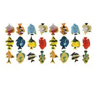 POPETPOP Modèle de Poisson Tropical Réaliste en PVC 24 Pièces pour Décoration Aquarium Solide pour Aquarium Familial et Mariage