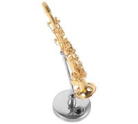 POPETPOP Modèle de Saxophone Miniature en Cuivre Or, Ornement Décoratif Résistant à l'usure, pour Maison Miniature et Paysage DIY, Aspect Réaliste
