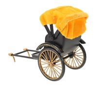 POPETPOP Modèle de Tricycle Rétro en Métal Doré Décoration de Bureau Vintage Figurine Miniature 3 Roues pour Maison Accessoire Photo et Objet Décoratif Nostalgique