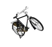 POPETPOP Modèle De Vélo Miniature Rétro 1:10 en Alliage Métal Noir, Décoration Intérieure Vintage, Figurine Artisanale pour Bureau Et Collectionneur