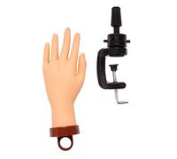 POPETPOP Modèle Main D'entraînement Manucure Flexible avec Support Format Réaliste pour Formation Nail Art Débutants Usage Professionnel