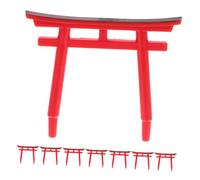 POPETPOP Modèle Miniature de Torii Japonerie 8 Pièces pour Décoration Aqua Um et Jardin Ornement de Jardin Japonerie en Résine Décoration Micro Paysage et Deco Aqua