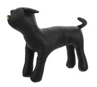 POPETPOP Modèle pour Animaux De Compagnie Présentoirs De Vêtements De Poupée Chien Animalerie Afficher des Vêtements pour Animaux De Compagnie Mannequins Modèles Debout Black Faux Cuir