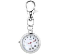 POPETPOP Montre de Poche Clip Porte-clés en Acier Inoxydable Trotteuse Visible et Couleur Aléatoire, pour Infirmières Adaptée aux Établissements Médicaux et Hôpitaux