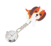 POPETPOP Montre de Poche D’infirmière en Acier Inoxydable, Légère | Cadran Noir à Grands Chiffres Arabes, Style Cartoon Créatif, pour Hôpital, Médecins et Soignants