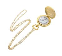 POPETPOP Montre de Poche Vintage à Chaîne en Métal Doré, Motif Serpent du Zodiaque Chinois, Grand Cadran Lisible, Unisexe pour Étudiants et Seniors, Étui à Rabat Rétro pour Usage Quotidien