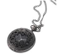 POPETPOP Montre De Poche Vintage à Pendentif avec Chaîne Design Creux Engrenage Rétro Montre Classique Unisexe pour Cadeau Anniversaire Et Mariage