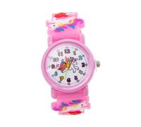 POPETPOP Montre Garçon Fille Cartoon Silicone Étanche Réglable pour Fille Montre Éducative Légère avec Design Licorne Mignonne pour Apprentissage de Heure