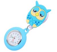 POPETPOP Montre Infirmière en Silicone Bleu Ciel Extensible Mouvement Quartz Précision Design Chouette pour Milieu Médical et Hospitalier