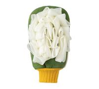 POPETPOP Moufles de Bain Exfoliants Double Face Loofah Intégré Taille Unique Couleur Vert Clair Outil de Exfoliant pour Corps Nettoyage en Profondeur et Élimination des Impuretés