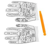 POPETPOP Moufles de Massage Élastiques et Réutilisables pour Acupression Kit Multi-Usages avec Bâtonnet d'Acupuncture Couvre-Mains Respirants pour Soulager Fatigue et Douleurs Outil