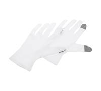 POPETPOP Moufles Hydratants en Coton Blanc pour Soins des Mains, Respirants et Nourrissants, Compatibles Écran Tactile, pour Dormir et Routines de Soin