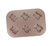 POPETPOP Moule à Gâteau Cartoon Acier Carboné Antiadhésif pour Muffins Moule à Pâtisserie DIY Ours pour Desserts et Gâteaux