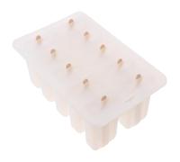 POPETPOP Moule à Glace et Bâtonnets en Bois en Silicone Facile à Démouler avec 10 Cavités Facile à Démouler Couleur Aléatoire pour Préparation de Glace Maison