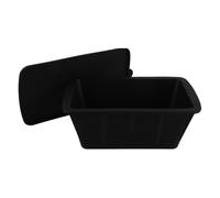 POPETPOP Moule à Glaçons en Silicone Réutilisable 3l Capacité Grosse Boîte à Glaçons Noire pour Bains de Glace et Activités Extérieures Compact