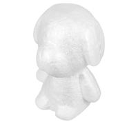 POPETPOP Moule de Modelage en Polystyrène Forme Chiot 20 CM Blanc pour DIY Décoration de Fleur Loisirs Créatifs Activités Manuelles et Fêtes