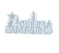 POPETPOP Moule Silicone Noël Époxy Moule Buche Silicone DIY Décorations Suspendues Noël