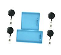 POPETPOP Moule Silicone pour Porte Carte Travail DIY Kit pour Fabrication Badges et Cartes Identité Léger et Compact pour Artisanat Personnalisé