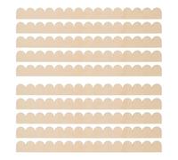 POPETPOP Moulure Décorative Festonnée en Bois Brut 40X3X03 CM 24 Pièces pour Cadre D’Armoire et Bordure Murale Baguette Soi-Même pour Décoration Intérieure et Rangement Optimisé