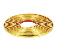 POPETPOP Moulure Murale Flexible Auto-adhésive en Pvc Or, Bande Décorative Polyvalente pour Décoration Intérieure et Garniture de Miroir, 5 Mètres