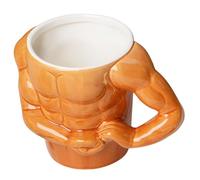 POPETPOP Mug en Céramique Muscle Amusant Tasse à Café Multifonction Poignée Ergonomique Capacité Standard Présent d'Anniversaire pour Mari Accessoire Maison Décoratif