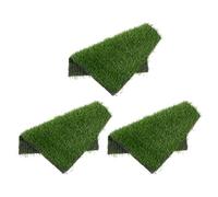 POPETPOP Mur d'herbe Tapis De Passage Lavable 3 Pièces Tapis De Nidification De Poulet De Gazon Artificiel De Gazon Synthétique De Nichoir pour La Ponte De Poulet