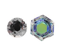 POPETPOP Nail Art Crystal Cup Verre Blanc avec Couvercle Conteneur et Portable pour Pinceaux Accessoire Multi-usage pour Manucure Acrylique et Ongles Naturels