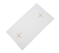 POPETPOP Nappe d'Autel en Lin Blanc Brodé Croix pour Mariage de Messe et Événements Religieux, Linge Purificatoire Liturgique Facile à Entretenir et Résistant