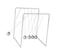 POPETPOP Newton Pendule Boules Acier Inoxydable Outil Expérimental et Décoration de Bureau Compact pour Garçon Fille et Adultes Gadget Éducatif et Sécurisé