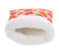 POPETPOP Nid Chaud Confortable pour Hérisson et Rat Rouge en Tissu Oxford Doublure en Poil de Lapin pour Maison d'animaux de Compagnie
