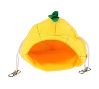 POPETPOP Nid pour Hamster Peluche Douce Maison Hiver pour Hamster avec Motif Ananas Jaune