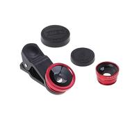 POPETPOP Objectif De Téléphone Portable Macro Fisheye Super Grand Angle pour Smartphone Alliage D'aluminium Rouge Compatible Téléphone Mobile