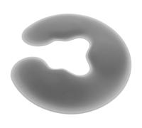 POPETPOP Oreiller de Massage Facial Perforé en Silicone Souple Gris, Coussin Appui-tête de U pour Table de Massage, Adapté aux Soins du Visage et Salons de Beauté, Confortable et Facile