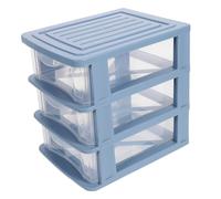 POPETPOP Organisateur de Bureau à Tiroirs Transparents Couches Boîte de Rangement Maquillage et Fournitures Rangement Compact pour Bureau et Domicile Design Moderne et Gain de Place