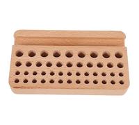 POPETPOP Organisateur de Poinçon en Bois Kaki Design Multi-trous, Support pour Outils de Poinçonnage de Différentes Tailles, pour Couture Manuelle DIY